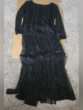 Black Sequin Two Piece Set